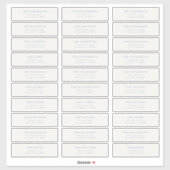 Custom Editable Individual Wedding Guest Address シール (シート)