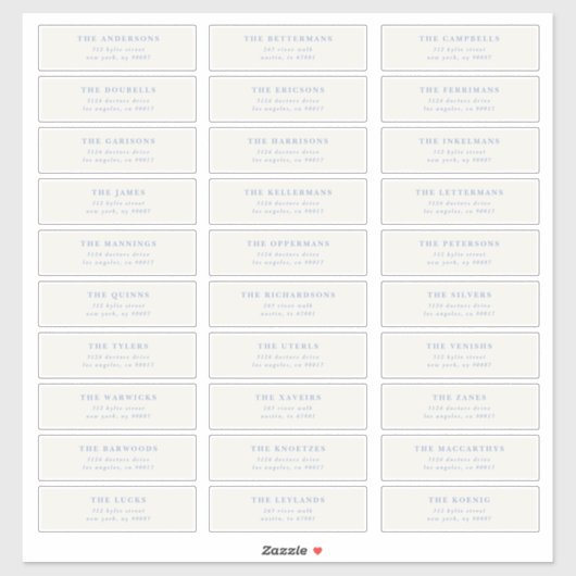 Custom Editable Individual Wedding Guest Address シール (シート)