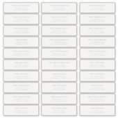 Custom Editable Individual Wedding Guest Address シール (正面)