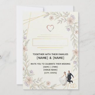 Custom Editable Wedding Invitation 招待状