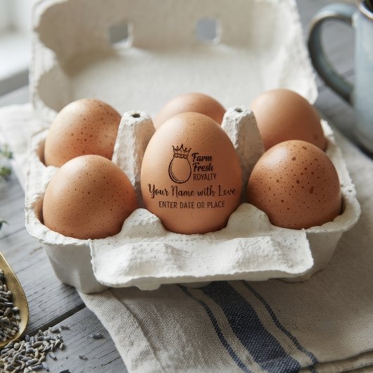 Custom Egg Carton Stamp – Personalized Farm Logo ラバースタンプ