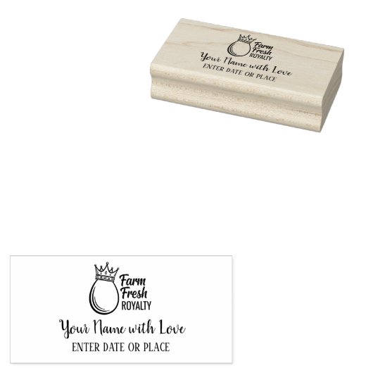 Custom Egg Carton Stamp – Personalized Farm Logo ラバースタンプ (押印)