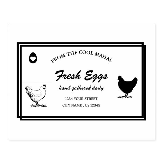 Custom eggs carton Professional stamp | Hens eggs ラバースタンプ (インプリント)