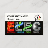 Custom Electrician Business Card with Company Logo 名刺 (正面)