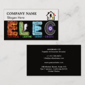 Custom Electrician Business Card with Company Logo 名刺 (正面/裏面)