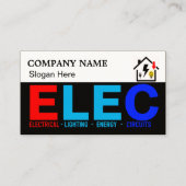 Custom Electrician Business Card with Company Logo 名刺 (正面)