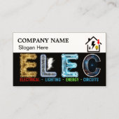 Custom Electrician Business Card with Company Logo 名刺 (正面)