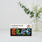 Custom Electrician Business Card with Company Logo 名刺 (スタンド正面)