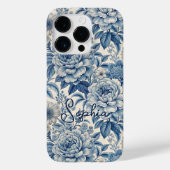 Custom Elegant Boho Chic Blue Blossom Case-Mate iPhoneケース (裏面)