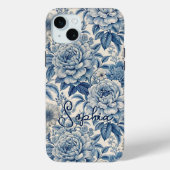 Custom Elegant Boho Chic Blue Blossom Case-Mate iPhoneケース (裏面)