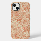 Custom Elegant Boho Chic Brown Blossom Case-Mate iPhoneケース (裏面)