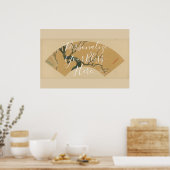 CUSTOM Elegant Cherry Blossom Pattern Art ポスター (キッチン)