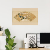 CUSTOM Elegant Cherry Blossom Pattern Art ポスター (ホームオフィス)