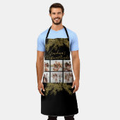 Custom Elegant Christmas Photo Collage Grandma's  エプロン (着用した状態)