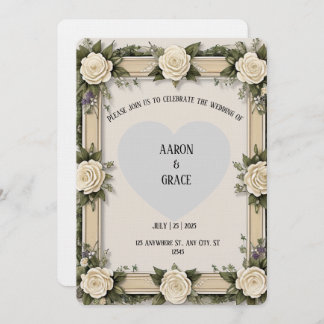 Custom Elegant Envelope in Rose Petals 招待状