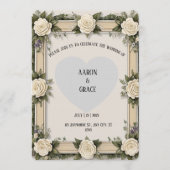 Custom Elegant Envelope in Rose Petals 招待状 (正面)