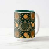 Custom Elegant Gold Boho Ornamental Pattern  ツートーンマグカップ (正面右)