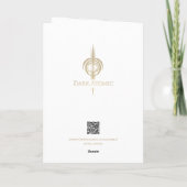 Custom Elegant Gold Family Photo Christmas Card カード (裏面)