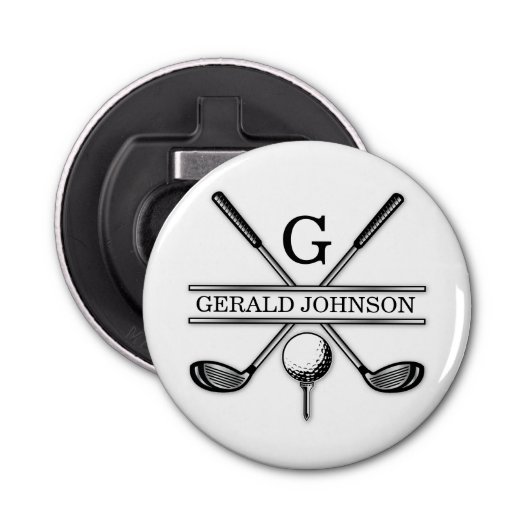 Custom Elegant Golf Monogram 栓抜き (正面)
