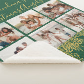 Custom Elegant Grandma's Christmas Photo Collage シェルパブランケット (3/4)