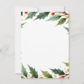 Custom Elegant Holly Pine Christmas Card シーズンカード (裏面)