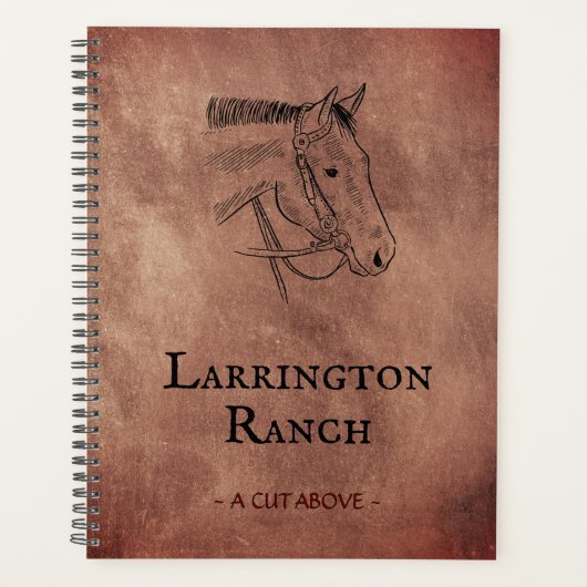 Custom Elegant Horse Ranch Business プランナー手帳 (正面)