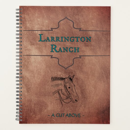 Custom Elegant Horse Ranch Business Planner プランナー手帳 (正面)