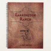 Custom Elegant Horse Ranch Business Planner プランナー手帳 (正面)