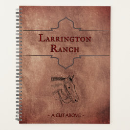 Custom Elegant Horse Ranch Business Planner プランナー手帳