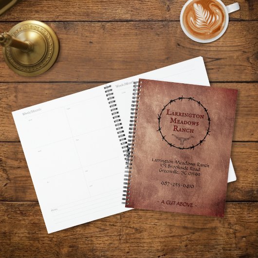 Custom Elegant Horse Ranch Business Planner プランナー手帳