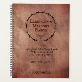 Custom Elegant Horse Ranch Business Planner プランナー手帳 (正面)