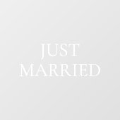 Custom Elegant Just Married Car Wedding Banner  ウィンドウサイン (シート)