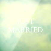Custom Elegant Just Married Car Wedding Banner  ウィンドウサイン (シート3)