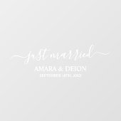 Custom Elegant Just Married Car Wedding Banner  ウィンドウサイン (シート)