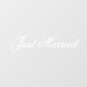 Custom Elegant Just Married Car Wedding Banner  ウィンドウサイン (シート)