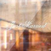 Custom Elegant Just Married Car Wedding Banner  ウィンドウサイン (シート2)