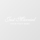 Custom Elegant Just Married Car Wedding Banner ウィンドウサイン (シート)