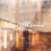 Custom Elegant Just Married Car Wedding Banner ウィンドウサイン (シート2)