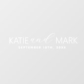 Custom Elegant Just Married Car Wedding Banner  ウィンドウサイン (シート)