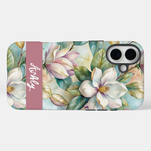 Custom Elegant Magnolias Case-Mate iPhoneケース (裏面 (横))