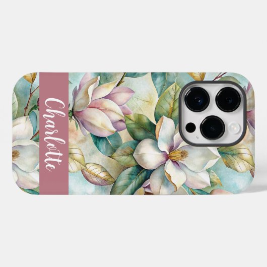 Custom Elegant Magnolias Case-Mate iPhoneケース (裏面 (横))