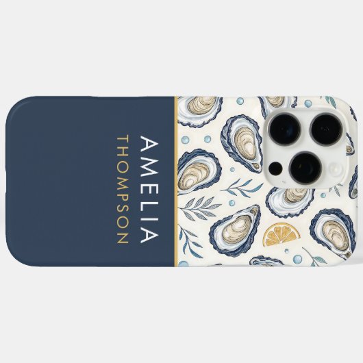 Custom Elegant Marine Oysters Case-Mate iPhoneケース (裏面 (横))