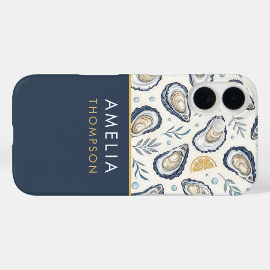 Custom Elegant Marine Oysters Case-Mate iPhoneケース (裏面 (横))