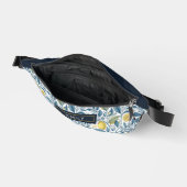 Custom Elegant Mediterranean Lemon Botanical Navy ファニーパック (見開き)