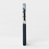 Custom Elegant Mediterranean Lemon Botanical Navy Case-Mate iPhoneケース (裏面/左)