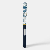 Custom Elegant Mediterranean Lemon Botanical Navy Case-Mate iPhoneケース (裏面 / 右)