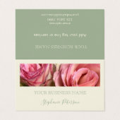 Custom Elegant Modern Sage Green Photo Template  名刺 (外部フラット)