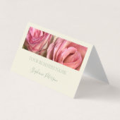 Custom Elegant Modern Sage Green Photo Template  名刺 (正面)