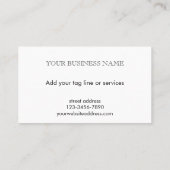 Custom Elegant Modern Sage Green Photo Template  名刺 (裏面)