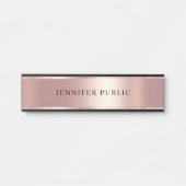 Custom Elegant Modern Template Luxury Rose Gold サインプレート (正面)
